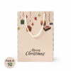 Merry Christmas Paper Bag (White)